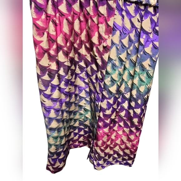 Anthropologie Ecote Geometric 100% Silk Mini Dress Size Medium - Picture 5 of 9